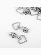 Бегунок для металлической молнии, №5, «Сердце», 10 шт., цвет никель - Фото 3