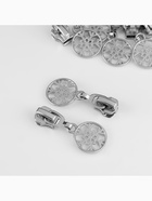 Бегунок для металлической молнии, №5, «Снежинка», 10 шт., цвет никель - Фото 3