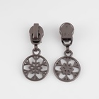 Бегунок для молнии «Спираль», №5, «Снежинка», 10 шт., цвет чёрный никель - Фото 3