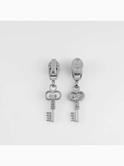 Бегунок для молнии «Спираль», №3, «Ключ», 10 шт., цвет никель