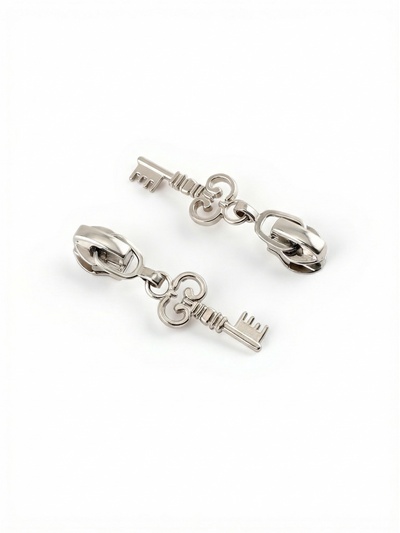 Бегунок для молнии «Спираль», №3, «Ключ», 10 шт., цвет никель