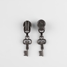 Бегунок для молнии «Спираль», №5, «Ключ», 10 шт., цвет чёрный никель - Фото 3