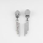 Бегунок для молнии «Спираль», №5, «Стразы», 10 шт., цвет никель - Фото 3