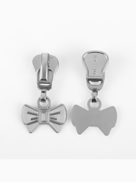 Бегунок для молнии «Трактор», №5, «Бант», 10 шт., цвет никель (комплект 2 шт)