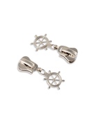 Бегунок для молнии «Трактор», №8, «Штурвал», 10 шт., цвет никель 9900997