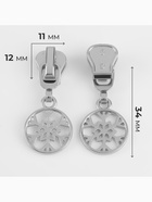 Бегунок для молнии «Трактор», №5, «Снежинка», 10 шт., цвет никель - Фото 2