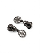 Бегунок для молнии «Трактор», №8, «Снежинка», 10 шт., цвет чёрный никель - Фото 5