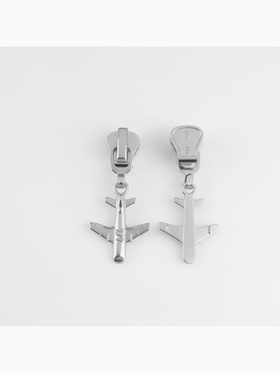 Бегунок для молнии «Трактор», №5, «Самолёт», 10 шт., цвет никель (комплект 2 шт)