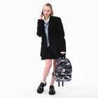 Рюкзак школьный текстильный «Аниме», 42х14х28 см, цвет чёрный - Фото 16