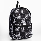 Рюкзак школьный текстильный «Аниме», 42х14х28 см, цвет чёрный - Фото 3