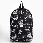 Рюкзак школьный текстильный «Аниме», 42х14х28 см, цвет чёрный - Фото 4