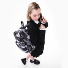 Рюкзак текстильный "Камуфляж", 42х14х28 см, цвет черный - Фото 12