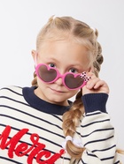 Очки солнцезащитные детские «OneSun. Сердечки», uv 400, линза 4.7×3.7 см, розовый - Фото 2