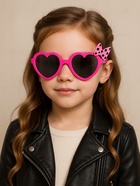 Очки солнцезащитные детские «OneSun. Сердечки», uv 400, линза 4.7×3.7 см, розовый - Фото 3