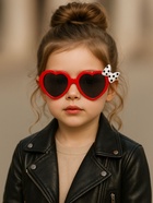 Очки солнцезащитные детские «OneSun. Сердечки», uv 400, линза 4.7×3.7 см, красный - Фото 5