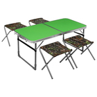 Набор мебели: стол, 4 стула, цвет зелёный с дубовыми листьями - фото 321557473