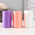 Пряжа для ручного вязания 100% полипропилен 200м/50гр (набор 3 шт, белый,фиолет,оранж-крас) - фото 9744329