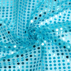 Отрез для рукоделия, сетка с пайетками, цвет бирюзовый, 47,5 × 50 см - фото 19222114
