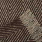 Плед Геометрия 140х200см, коричневый, шерсть 50%, полиэфир 50% - Фото 3