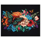 Картина по номерам на черном холсте «Бабочка на цветах», 40 × 50 см - Фото 1