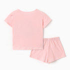 Пижама женская (футболка и шорты) KAFTAN Hello р. 44-46, розовый - Фото 5