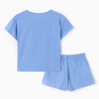 Пижама женская (футболка и шорты) KAFTAN Hello р. 44-46, голубой - Фото 6
