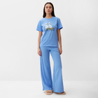 Пижама женская (футболка и брюки) KAFTAN Gussi р. 48-50, голубой - фото 321557773