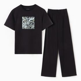 Пижама женская (футболка и брюки) KAFTAN  р. 40-42, черный