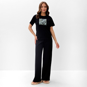Пижама женская (футболка и брюки) KAFTAN  р. 48-50, черный