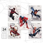 Тетрадь в клетку 24 листа, 5 видов МИКС, обложка мелованный картон, «Мстители» - Фото 1