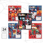 Тетрадь в линейку 24 листа, 5 видов МИКС, обложка мелованный картон, «Человек-паук» - Фото 1