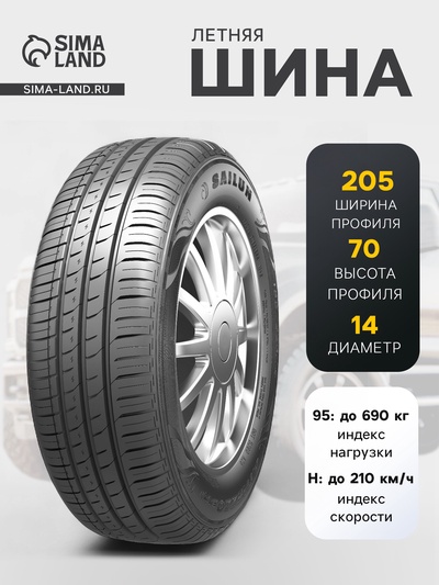 Шина летняя Sailun Atrezzo Eco 205/70 R=14 95H