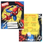 Тетрадь в клетку 12 листов, 5 видов МИКС, обложка мелованный картон, «Человек-паук» - Фото 6