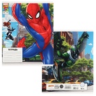 Тетрадь в клетку 12 листов, 5 видов МИКС, обложка мелованный картон, «Человек-паук» - Фото 8