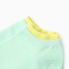 Носки женские укороченные, цвет нефритовый с зеленой резинкой, размер 36-41 - фото 24054901