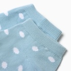 Носки женские укороченные "Горошек", цвет голубой, р-р 23-25 - фото 24061648