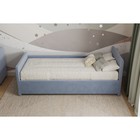 Кровать «Кальвет» без ПМ, 80×190 см, с бортиком, премиум велюр, цвет лондонский туман - Фото 2