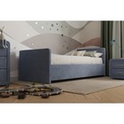 Кровать «Кальвет» без ПМ, 80×190 см, с бортиком, премиум велюр, цвет лондонский туман - Фото 3