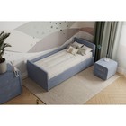 Кровать «Кальвет» без ПМ, 80×190 см, с бортиком, премиум велюр, цвет лондонский туман - Фото 4