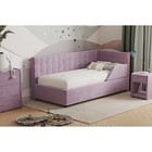 Кровать «Версаль» с ПМ, 90×190 см, с бортиком, премиум велюр, цвет бутоны вишни - Фото 1