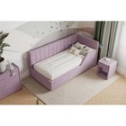 Кровать «Версаль» с ПМ, 90×190 см, с бортиком, премиум велюр, цвет бутоны вишни - Фото 4