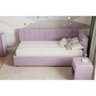 Кровать «Версаль» с ПМ, 90×190 см, с бортиком, премиум велюр, цвет бутоны вишни - Фото 5
