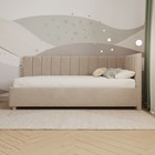 Кровать «Помпиду» без ПМ, 80×190 см, премиум велюр, цвет песчаный бриз - Фото 2