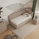 Кровать «Помпиду» без ПМ, 80×190 см, премиум велюр, цвет песчаный бриз - Фото 5
