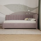 Кровать «Помпиду» с ПМ, 90×190 см, премиум велюр, цвет пыльная роза - Фото 2