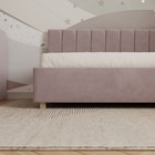 Кровать «Помпиду» с ПМ, 90×190 см, премиум велюр, цвет пыльная роза - Фото 3