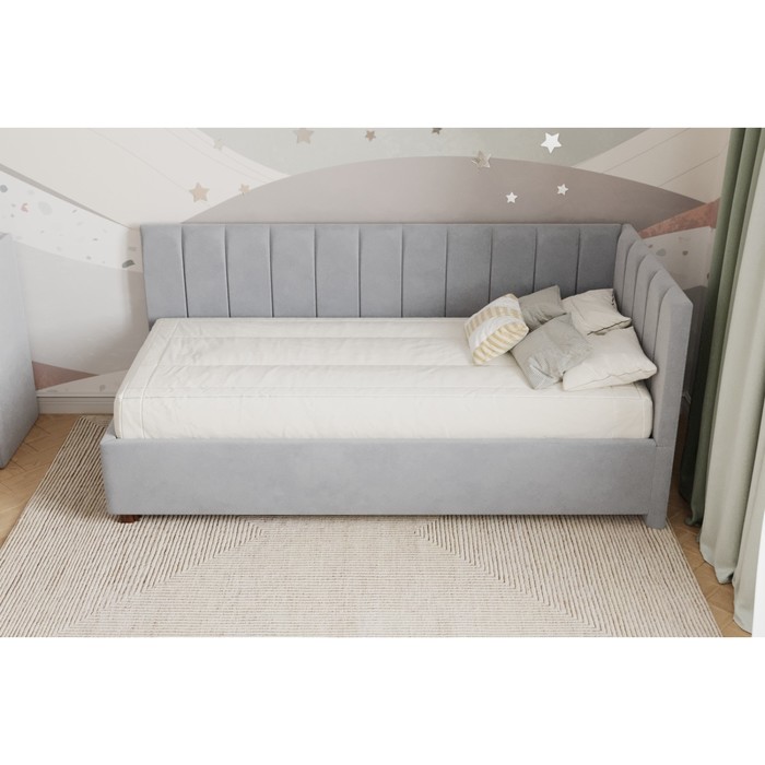 Кровать «Помпиду» без ПМ, 80×190 см, премиум велюр, цвет звёздная пыль - фото 1928616992