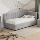 Кровать «Помпиду» без ПМ, 80×200 см, премиум велюр, цвет звёздная пыль - фото 110070686