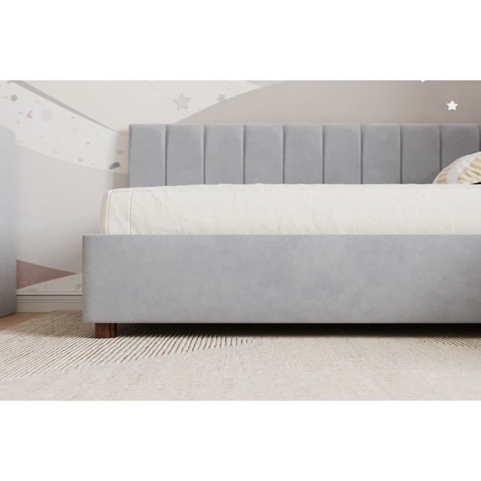 Кровать «Помпиду» без ПМ, 110×190 см, премиум велюр, цвет звёздная пыль - фото 1928617043
