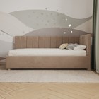 Кровать «Помпиду» без ПМ, 80×190 см, премиум велюр, цвет пески касабланки - Фото 2